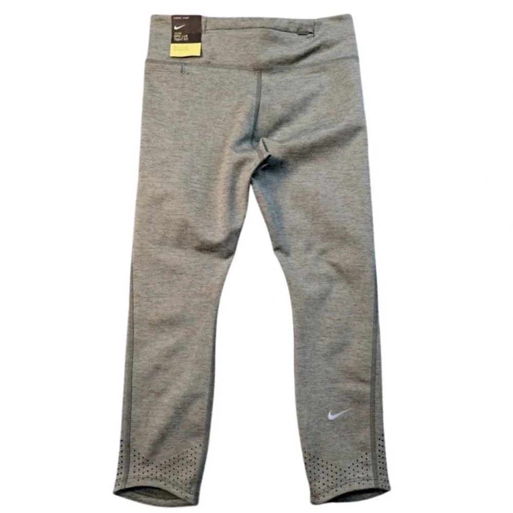 Nike~Epic Lux Running Crop Tights~Alligator Green Heather~Small~AV8191-326 💥NWT